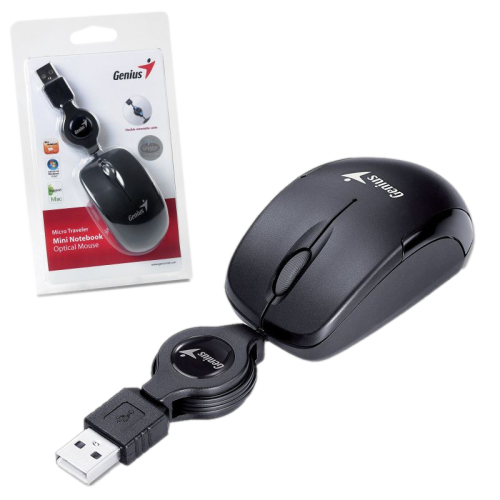 MOUSE GENIUS MICROTRAVELER USB RUBY/BLANCO/GRIS