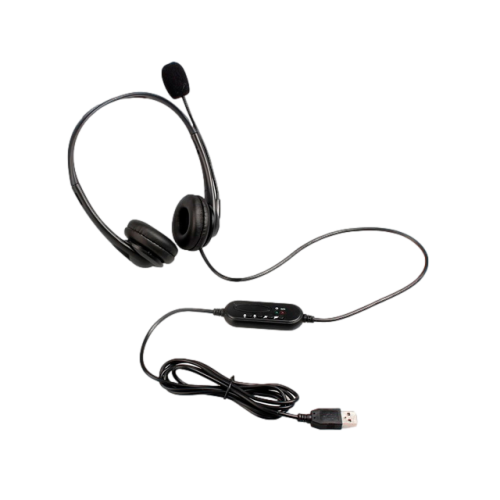 AURICULARES + MIC SD200U USB BLACK CALLCENTER